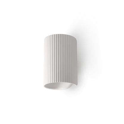 Aplique de pared TRAMA 1L blanco FARO 63435, luminaria de yeso para interior con iluminación indirecta decorativa, 7W E14 LED superficie