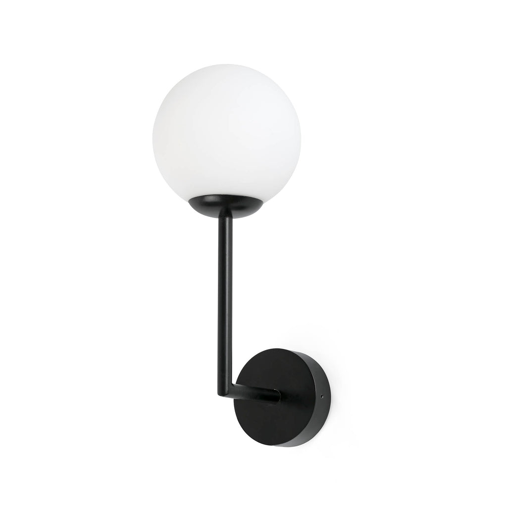 Aplique de pared GALA negro FARO 63506, luminaria superficie para baño interior IP44 con bombilla G9 LED, iluminación baño moderna