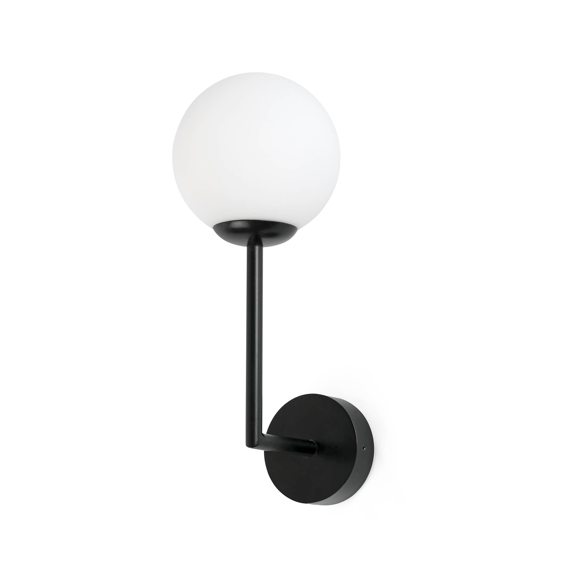 Aplique de pared GALA negro FARO 63506, luminaria superficie para baño interior IP44 con bombilla G9 LED, iluminación baño moderna