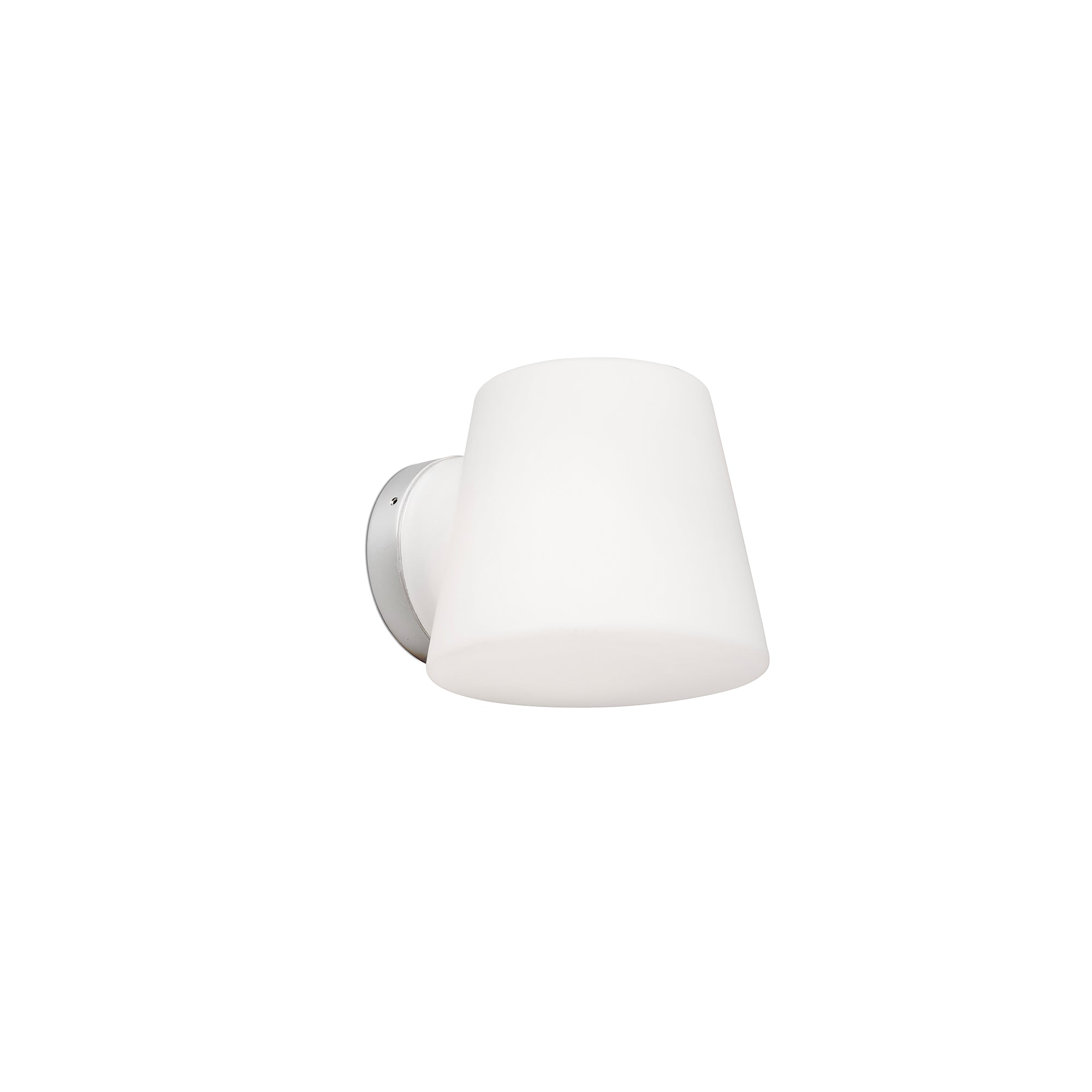Luminaria de pared BIANCA cromado FARO modelo 63510, colección 6355, aplique superficie en aluminio y cristal opal, IP44 para baño interior