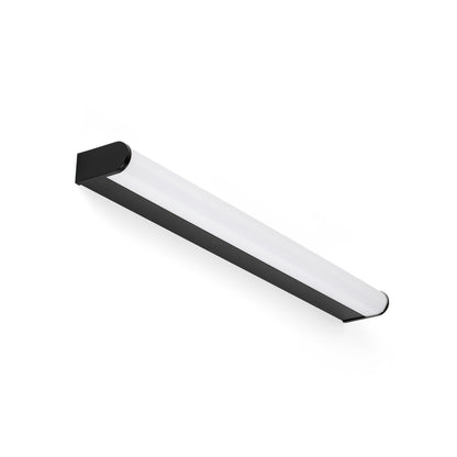 Aplique de pared LED TIDE 600 negro FARO 63522, luminaria superficie aluminio para baño interior, luz cálida 3000K IP44