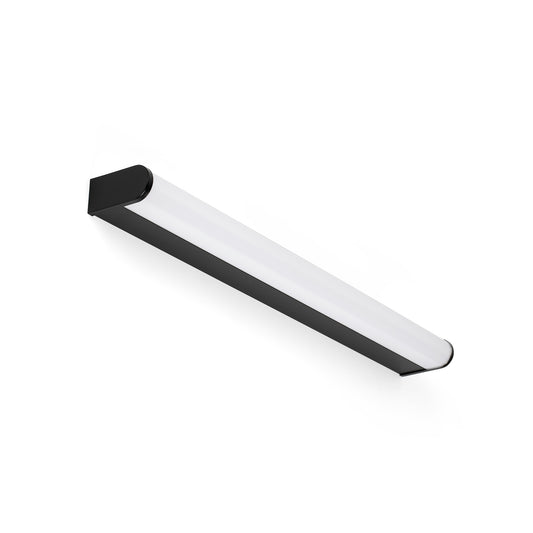 Aplique de pared LED TIDE 600 negro FARO 63522, luminaria superficie aluminio para baño interior, luz cálida 3000K IP44