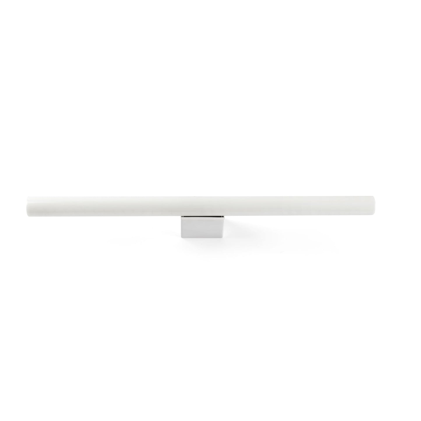 Aplique de pared LED CALMA Linestra blanco 7W FARO 63552, luminaria superficie interior acero cristal, iluminación hogar IP44 colección 6357