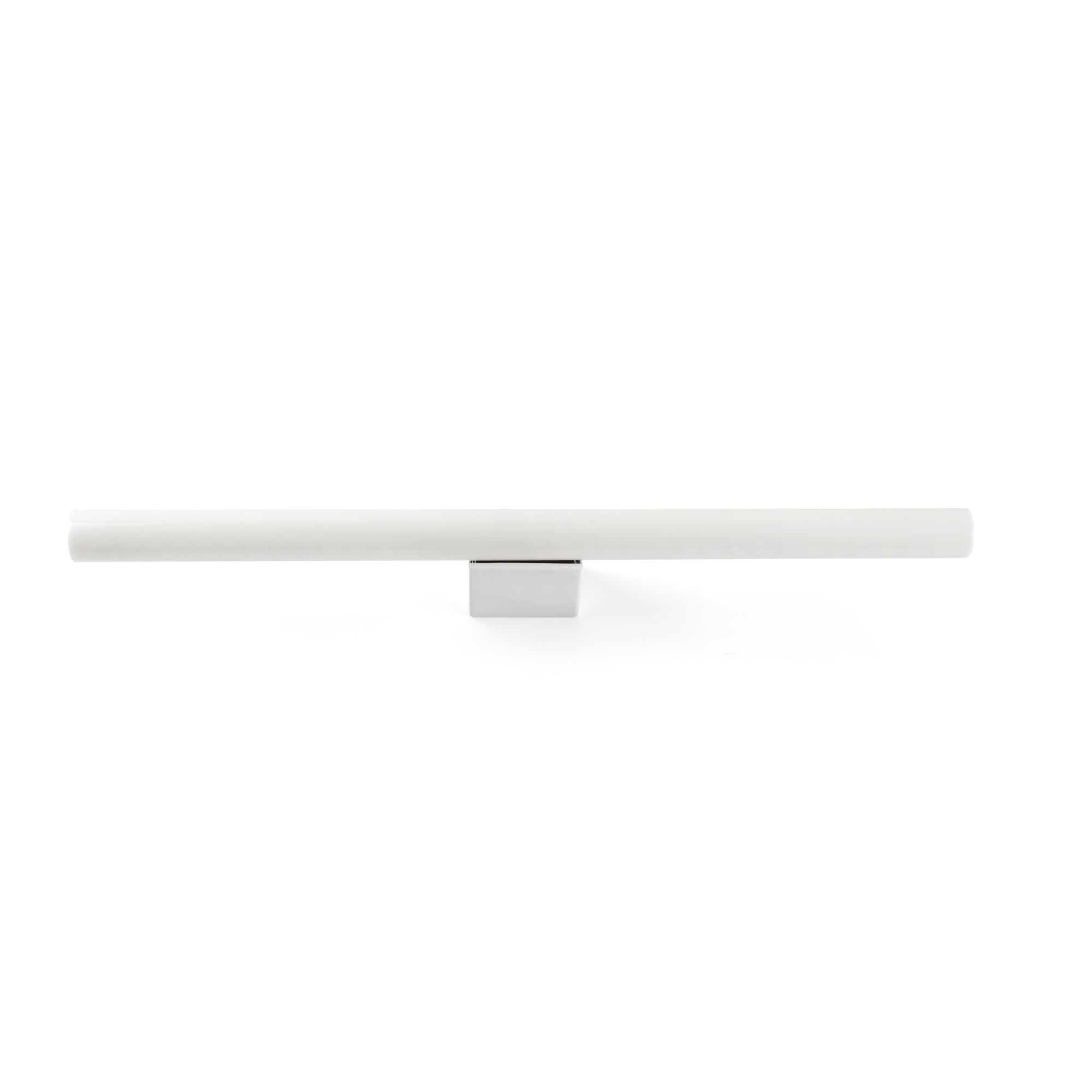 Aplique de pared LED CALMA Linestra blanco 7W FARO 63552, luminaria superficie interior acero cristal, iluminación hogar IP44 colección 6357