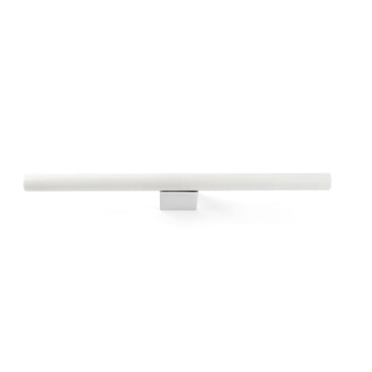 Aplique de pared LED CALMA Linestra blanco 7W FARO 63552, luminaria superficie interior acero cristal, iluminación hogar IP44 colección 6357