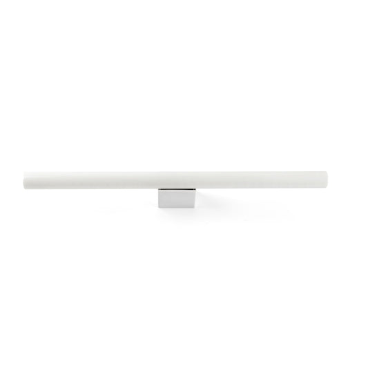 Aplique de pared LED CALMA Linestra blanco 7W FARO 63552, luminaria superficie interior acero cristal, iluminación hogar IP44 colección 6357