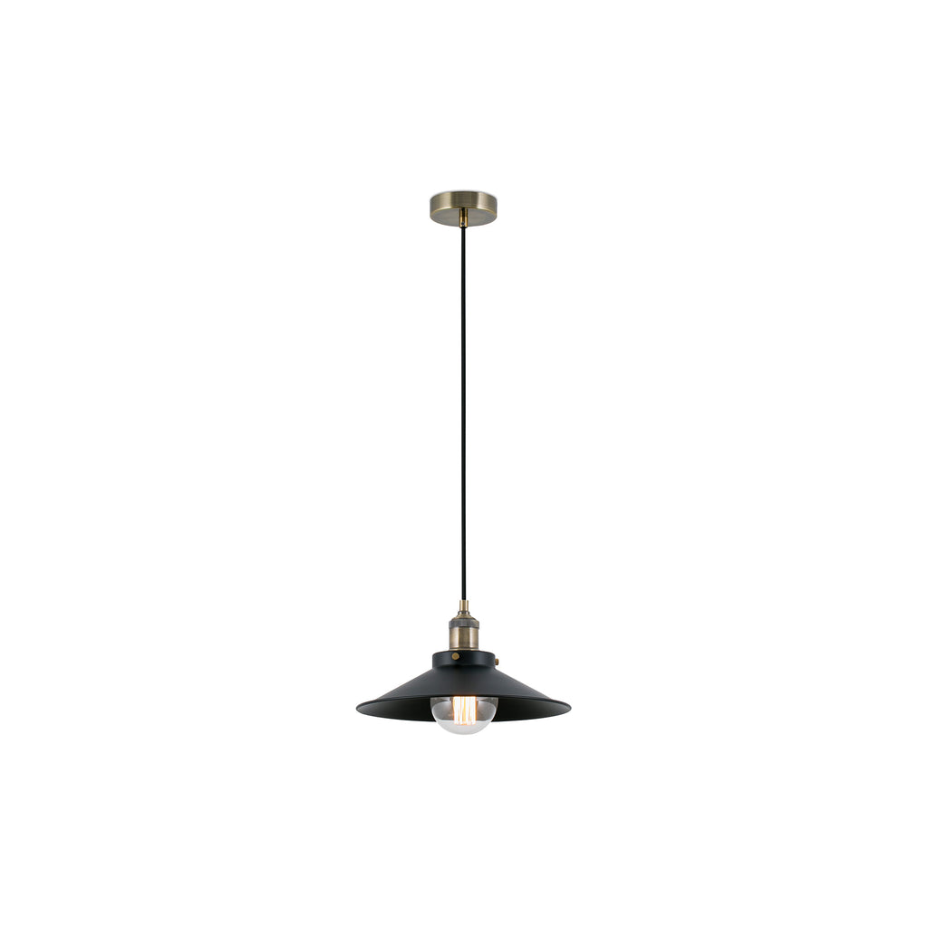 Lámpara colgante MARLIN en negro mate de FARO, modelo 64133 de la colección 1718, luminaria de suspensión moderna en acero para iluminación interior del hogar