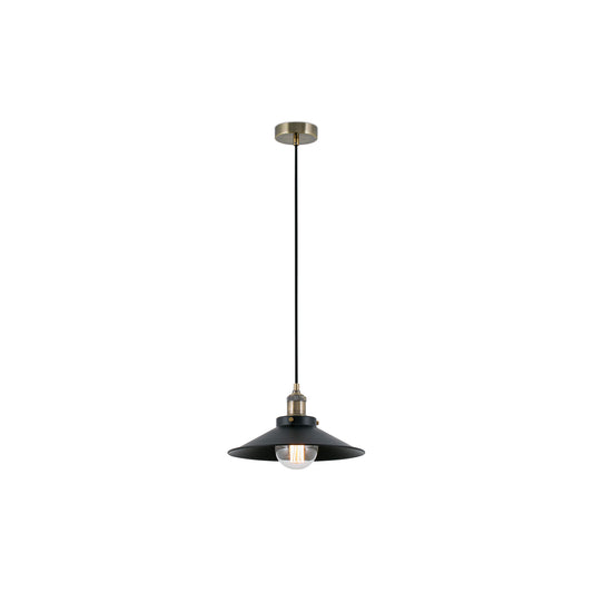 Lámpara colgante MARLIN en negro mate de FARO, modelo 64133 de la colección 1718, luminaria de suspensión moderna en acero para iluminación interior del hogar