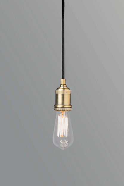 Portalámparas colgante ART en oro viejo de FARO modelo 64137, suspensión de acero moderno para iluminación interior LED E27 en ambiente hogareño
