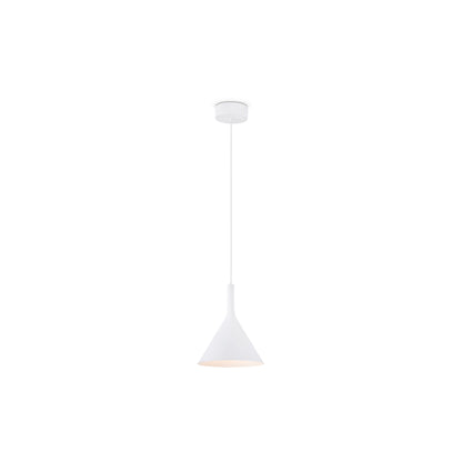 Lámpara colgante PAM 165 blanca de FARO modelo 64159, diseño contemporáneo en acero y PMMA con iluminación LED ambiental para salón interior