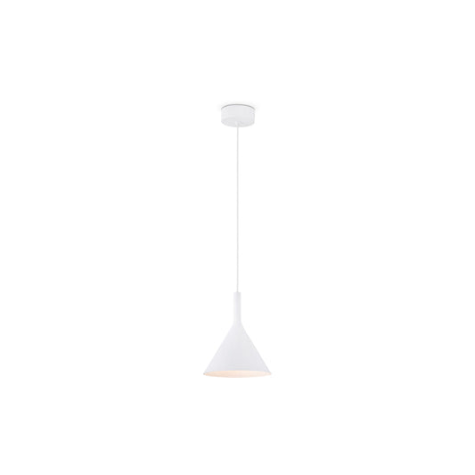 Lámpara colgante PAM 165 blanca de FARO modelo 64159, diseño contemporáneo en acero y PMMA con iluminación LED ambiental para salón interior