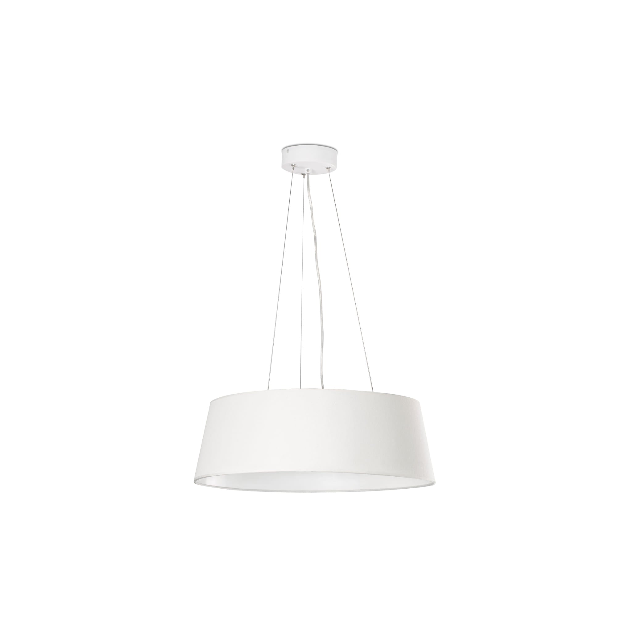 Lámpara colgante AINA blanca de FARO modelo 64174, luminaria de suspensión LED para iluminación interior moderna y eficiente en comedor del hogar.