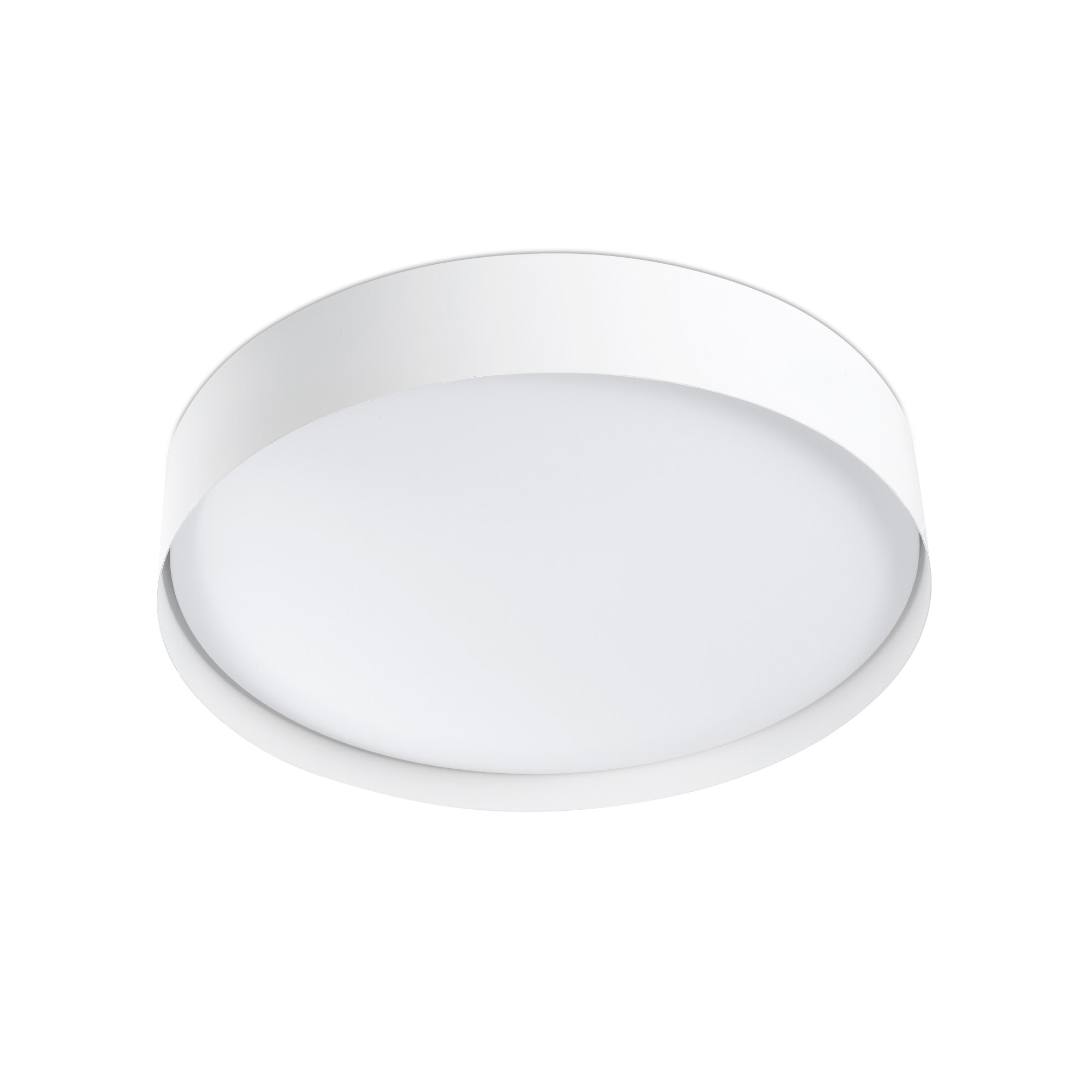 Plafon LED VUK blanca 40W FARO modelo 64188, luminaria superficie IP44 para baño e iluminación húmeda, colección 6425, LED integrado interior