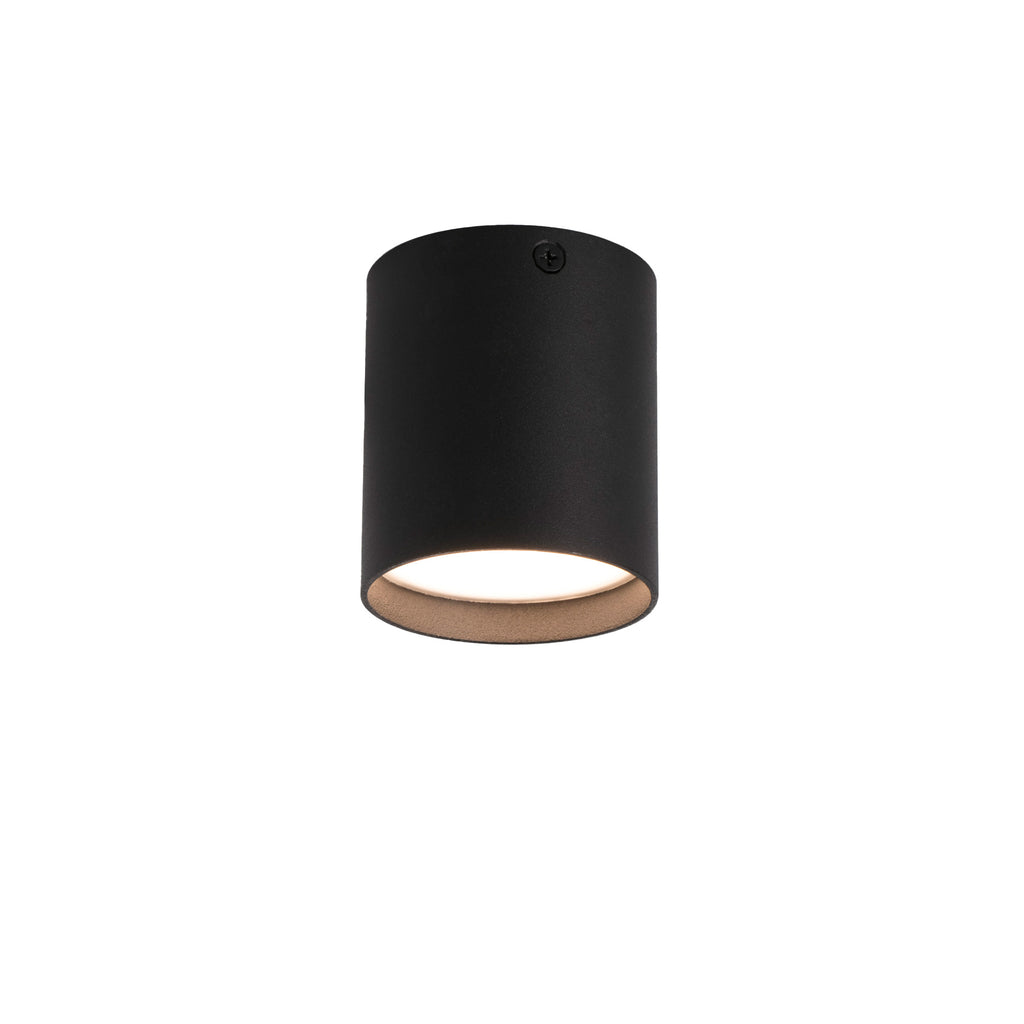 Plafon LED HARU negro FARO 64207, luminaria de superficie en aluminio para iluminación interior del hogar, diseño contemporáneo eficiente