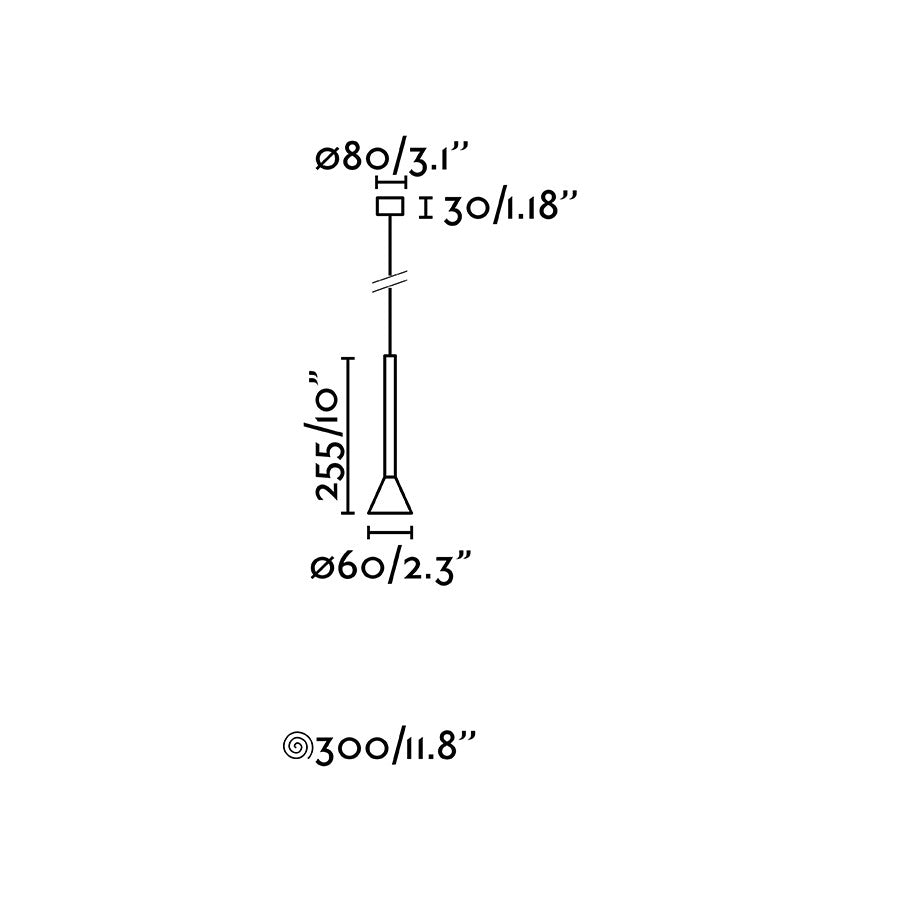 Medidas detalladas de la Luminaria Colgante DANKA en Oro Satinado de FARO modelo 64223, iluminación LED interior contemporánea para techos residenciales y ambientes acogedores