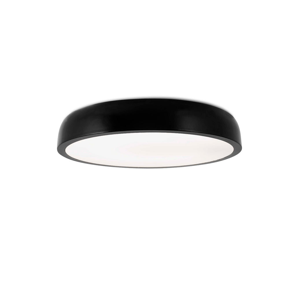 Plafon LED Cocotte 430 Negra FARO 64251, luminaria de superficie en aluminio y PMMA para iluminación interior contemporánea en el hogar
