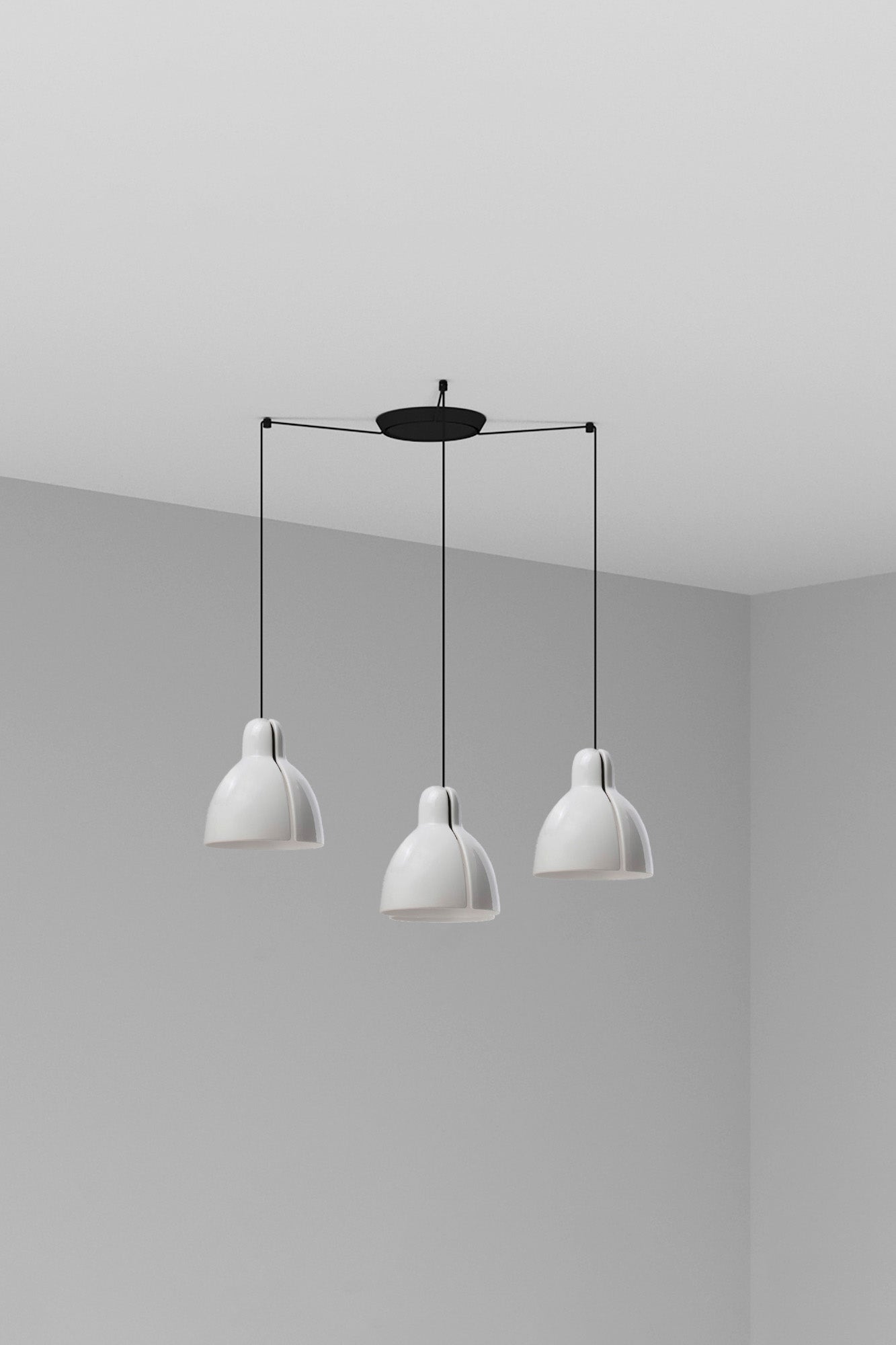 Lámpara colgante VENICE 200 3L blanca de FARO, modelo 64255-124-3L, diseño moderno en cerámica artesanal para iluminación interior del hogar, colección 6437