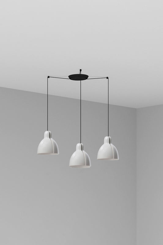Lámpara colgante VENICE 200 3L blanca de FARO, modelo 64255-124-3L, diseño moderno en cerámica artesanal para iluminación interior del hogar, colección 6437