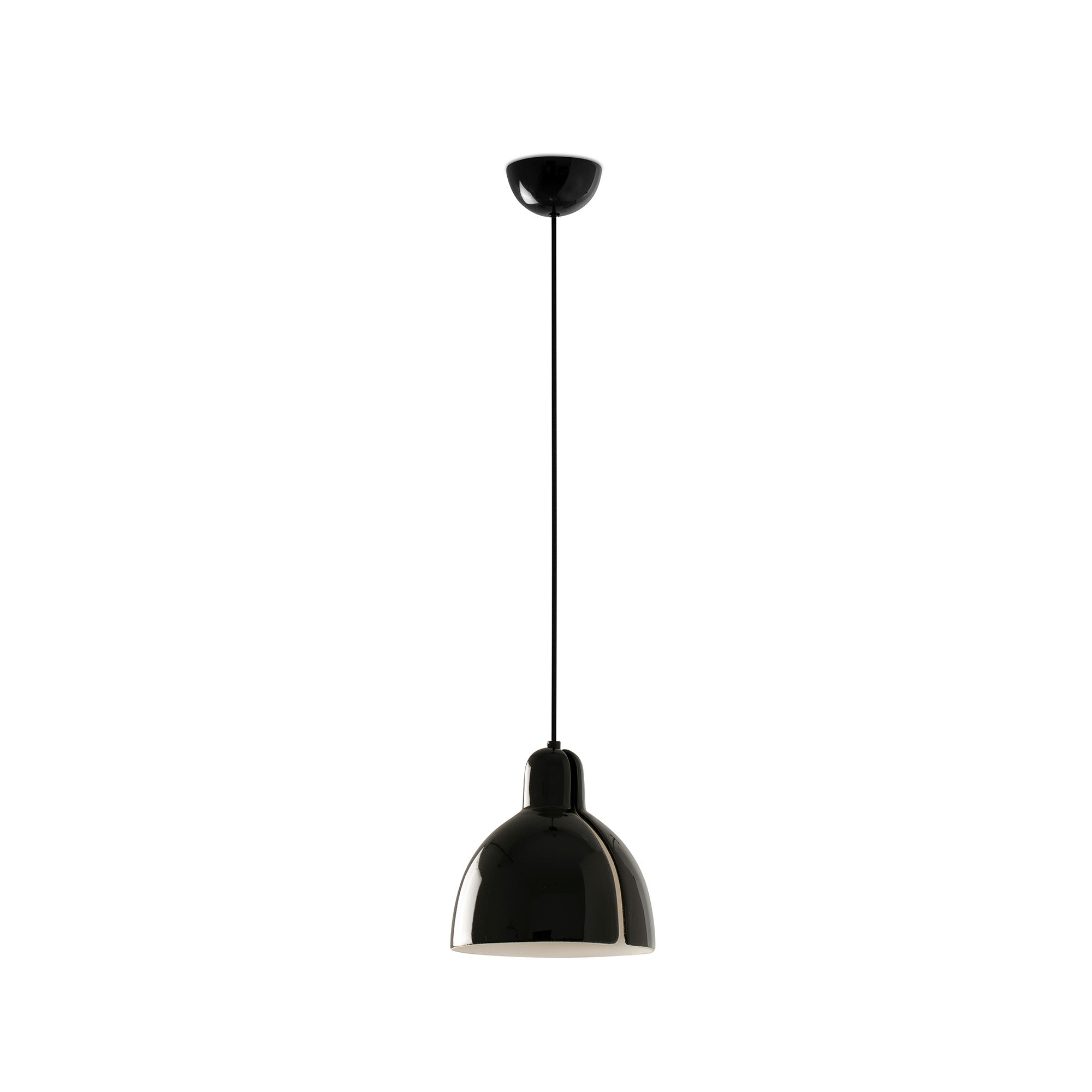 Luminaria colgante VENICE 200 negra de FARO, modelo 64255-125, diseño minimalista artesanal en cerámica y acero para iluminación interior del hogar.