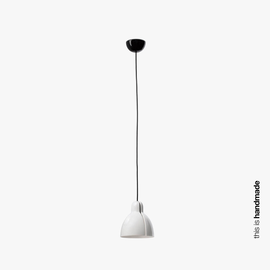 Luminaria colgante Venice blanca de cerámica minimalista, modelo FARO 64255, suspensión artesanal para interior con bombilla E27 LED ideal para hogar