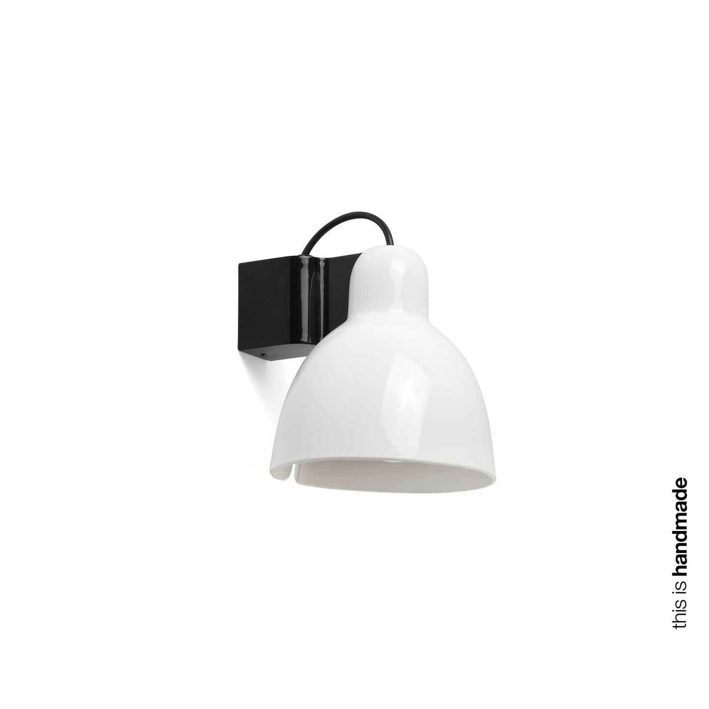 Aplique de pared Venice blanco Faro modelo 64270, luminaria minimalista interior en cerámica y aluminio, diseño superficie