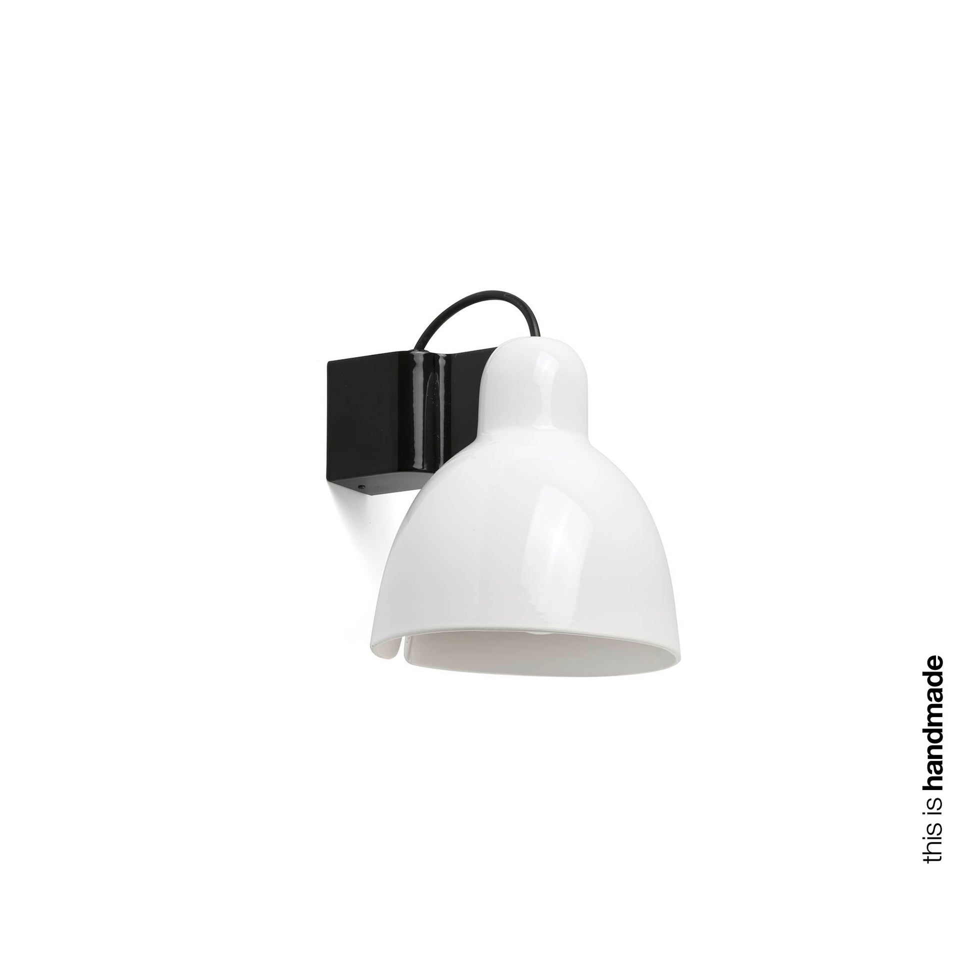 Aplique de pared Venice blanco Faro modelo 64270, luminaria minimalista interior en cerámica y aluminio, diseño superficie