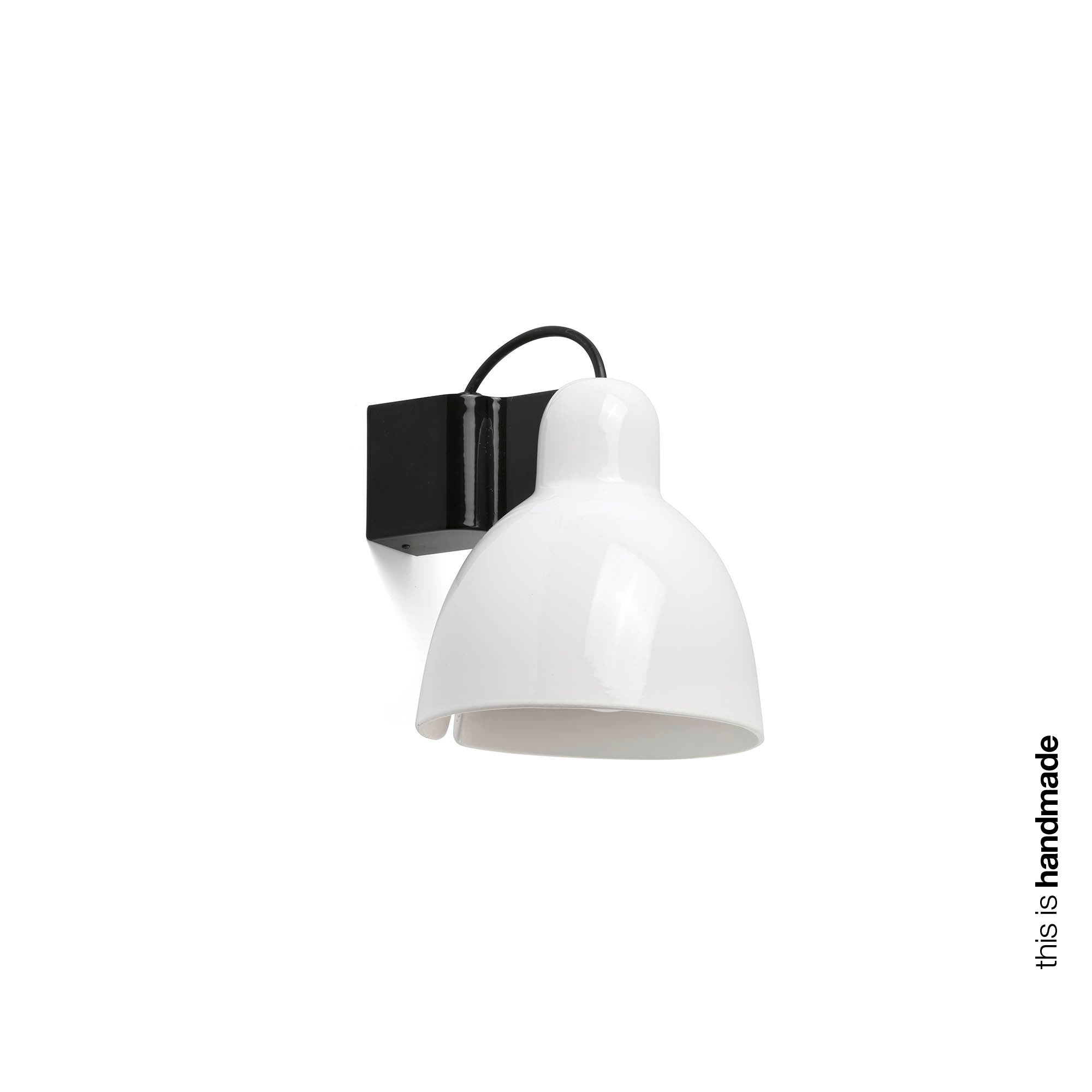 Aplique de pared Venice blanco Faro modelo 64270, luminaria minimalista interior en cerámica y aluminio, diseño superficie