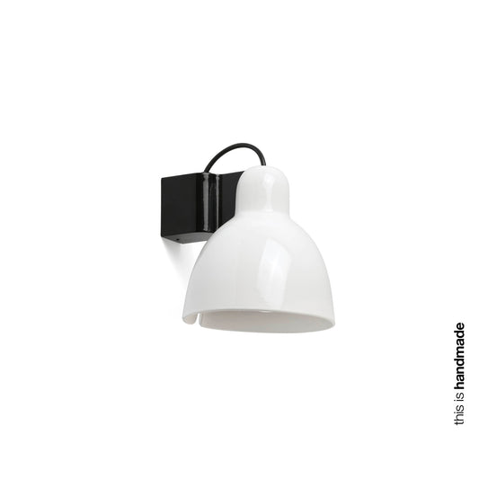 Aplique de pared Venice blanco Faro modelo 64270, luminaria minimalista interior en cerámica y aluminio, diseño superficie