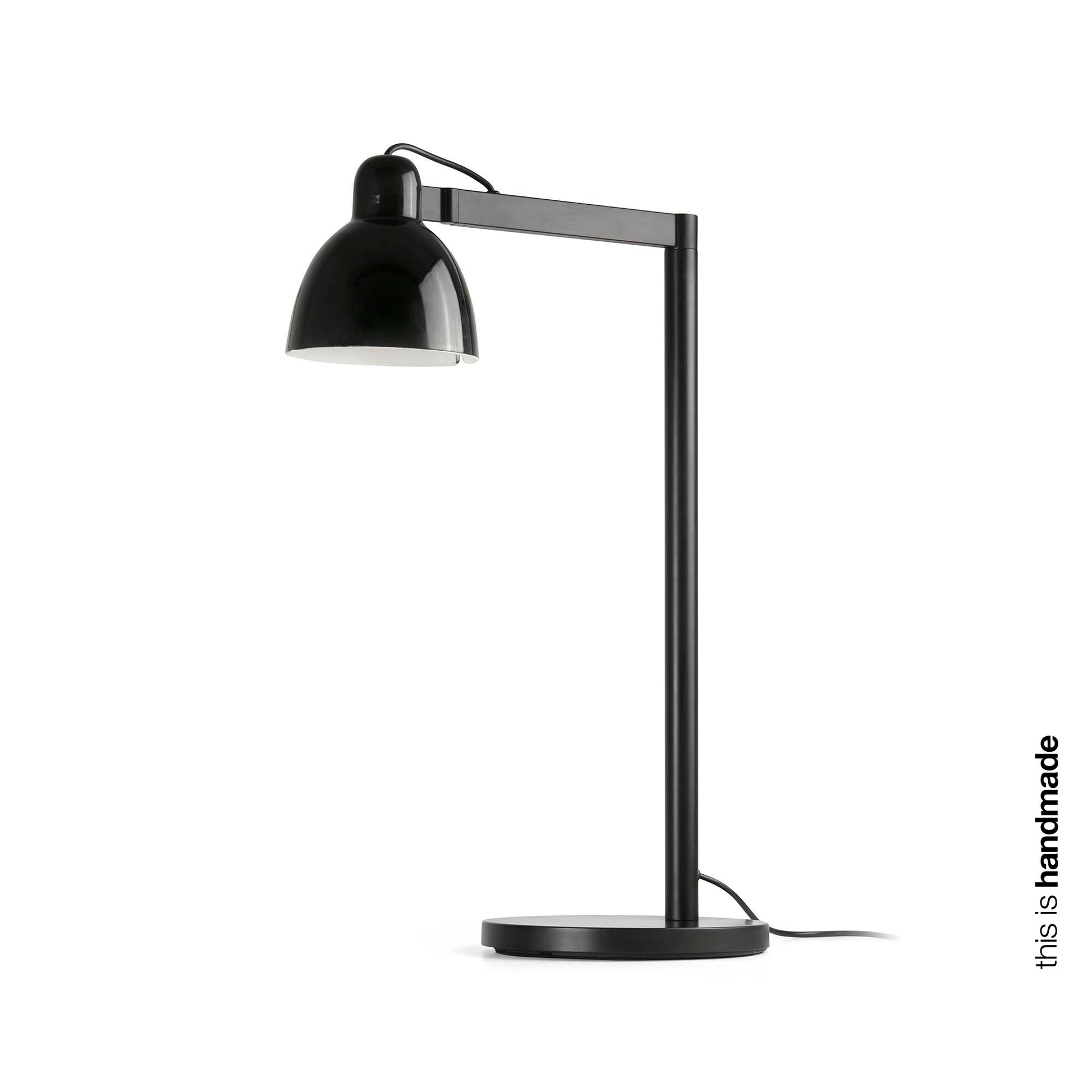 Lámpara de sobremesa Venice negra de Faro, modelo 64276-112, diseño artesanal en cerámica y acero para iluminación interior moderna, colección 6437.