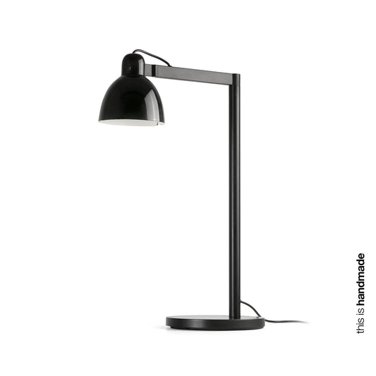 Lámpara de sobremesa Venice negra de Faro, modelo 64276-112, diseño artesanal en cerámica y acero para iluminación interior moderna, colección 6437.