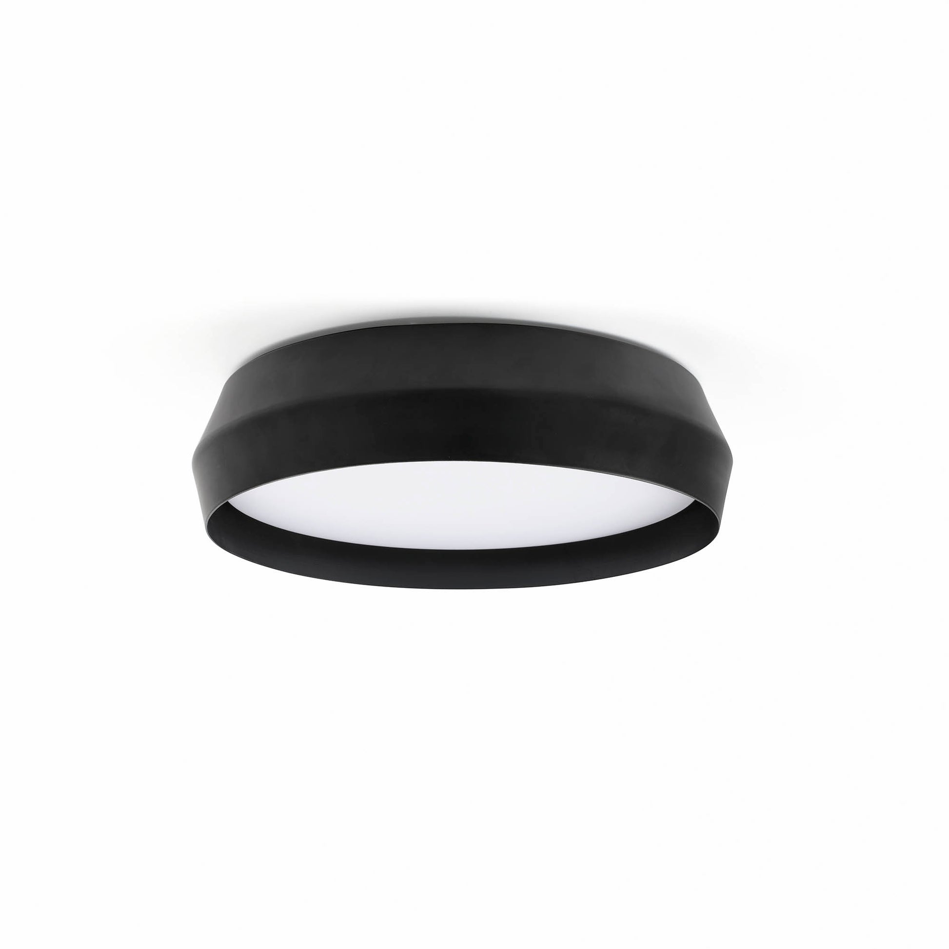 Aplique plafón SHOKU 350 negra en aluminio minimalista para luminaria interior en pared, iluminación general FARO 64279-110