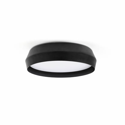 Aplique plafón Shoku 350 negra/negra de Faro 64279, luminaria de superficie minimalista en aluminio y PMMA para iluminación interior y diseño arquitectónico moderno.