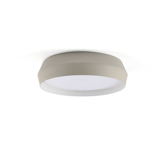 Aplique plafón SHOKU 350 Gris/Blanco FARO 64280-110, luminaria interior minimalista de aluminio, iluminación general para diseño arquitectónico en hogar moderno