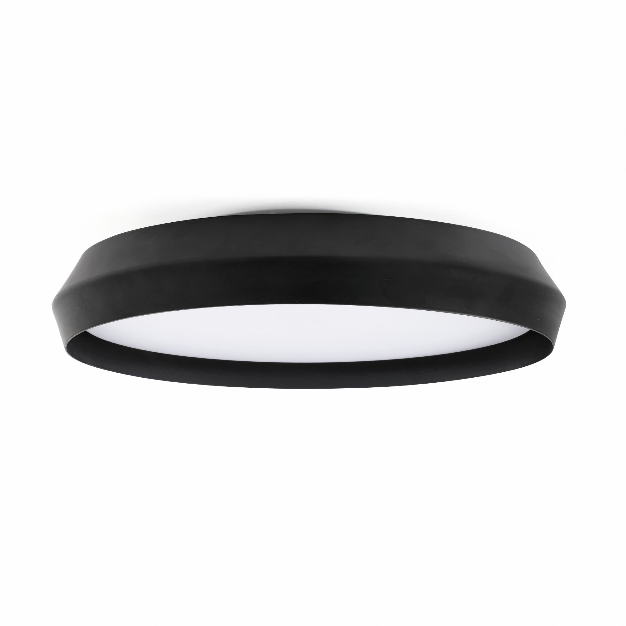 Aplique plafón Shoku 600 negro minimalista de aluminio LED para iluminación general interior - Faro 64282-110