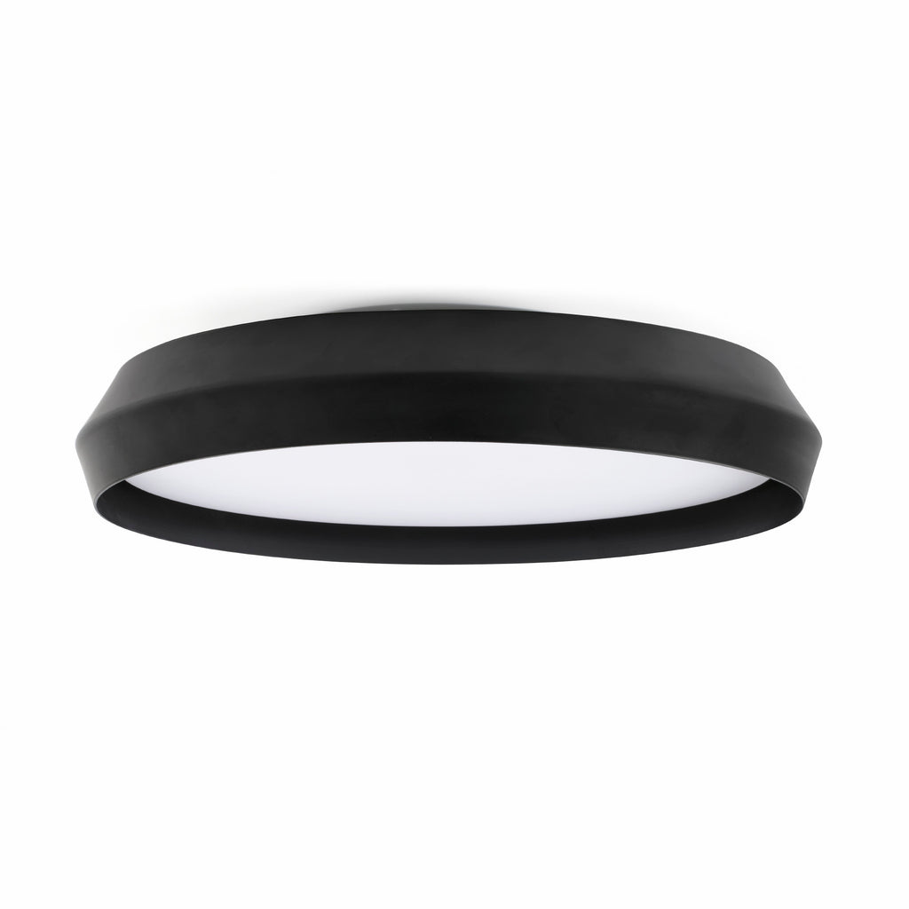 Aplique plafón SHOKU 600 negra de FARO modelo 64282, luminaria LED de aluminio minimalista para interior con regulación TRIAC