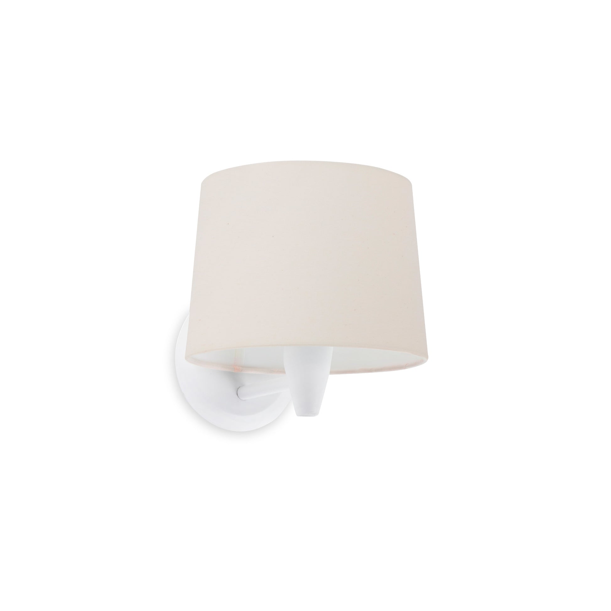 Aplique de pared CONGA blanco/beige FARO 64306-02, luminaria de superficie textil para interiores, habitaciones y hospitality