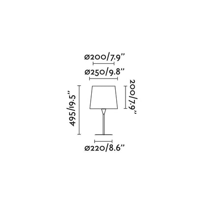 Medidas de la luminaria de mesa CONGA sobremesa blanca/beige FARO (64310-05): iluminación interior para hogar y hospitality, acero textil, LED E27, Faro Lab