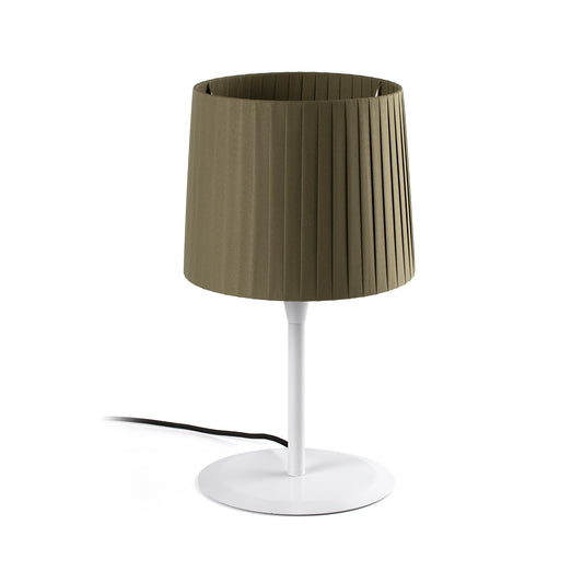 Lámpara de sobremesa SAMBA blanca con encintado verde FARO 64310-40, diseño moderno para iluminación interior en hogar y hospitalidad.