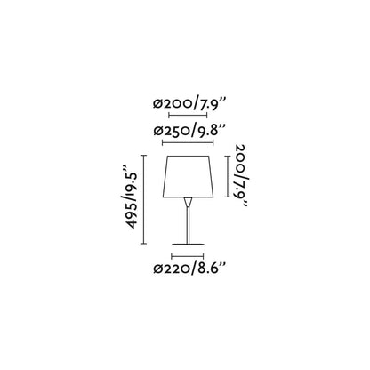 Medidas lámpara sobremesa SAMBA negra encintada amarilla FARO modelo 64311-39, iluminación interior hogar hospitality acero textil LED E27