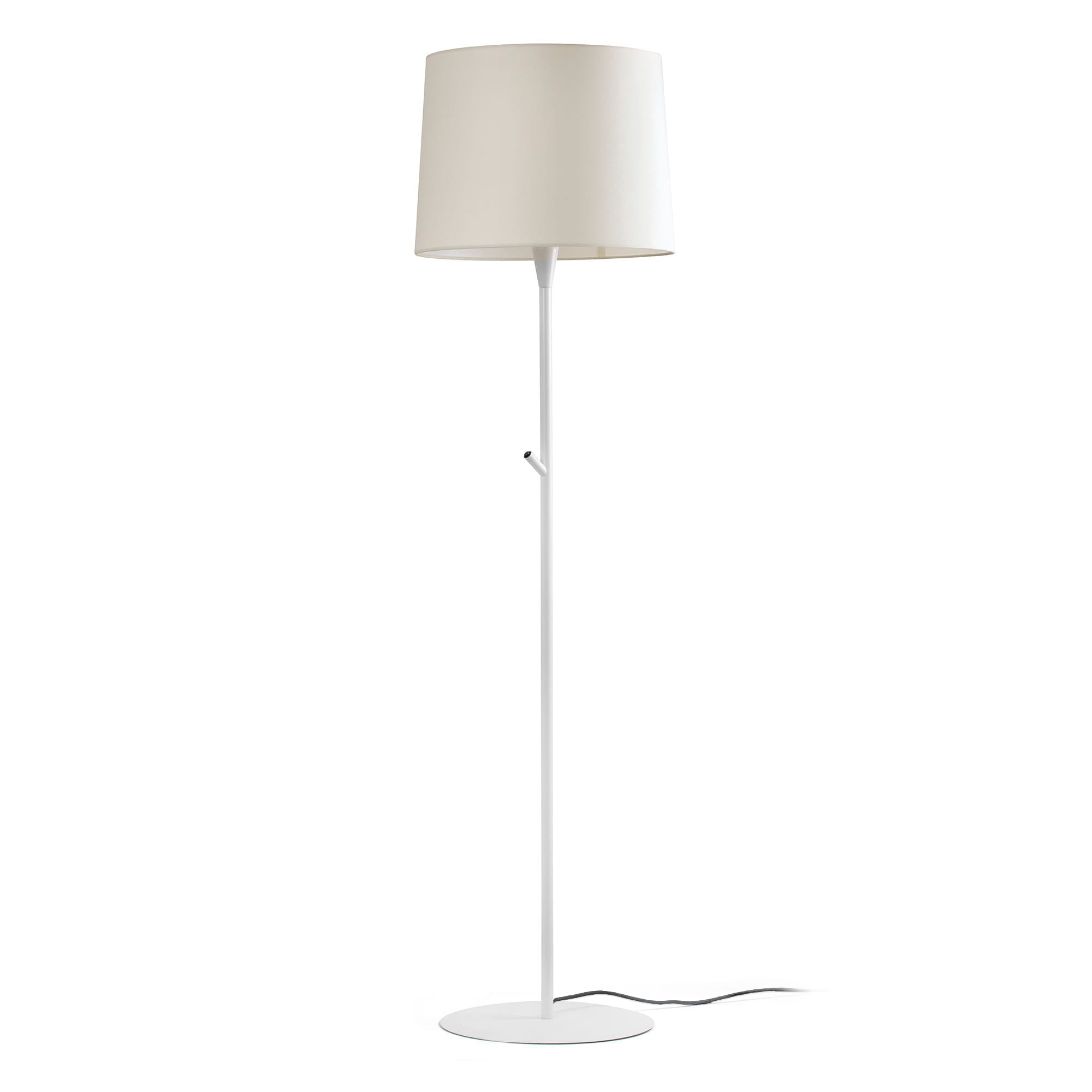 Lámpara de pie CONGA blanca y beige de FARO, modelo 64312-08, diseño moderno en acero y textil para iluminación interior en hogar y hospitality