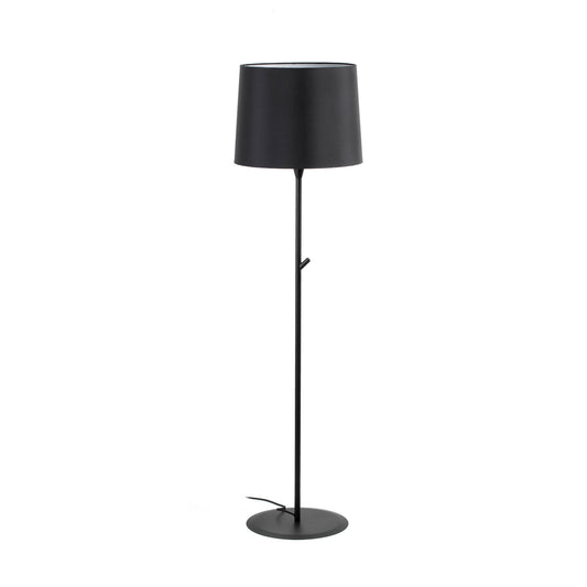 Lámpara de pie CONGA negra de FARO modelo 64313-09, diseño en acero y textil para iluminación interior hogar y hospitality
