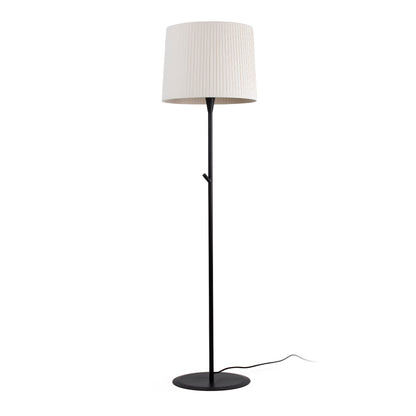 Lámpara de pie SAMBA negra con encintado beige de FARO, modelo 64313-41, iluminación interior moderna en acero textil para hogar y hospitality