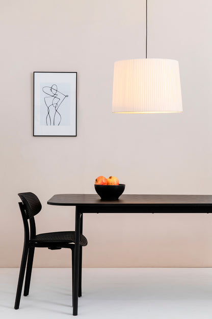 Lámpara colgante SAMBA de FARO en negro y encintada beige, modelo 64315-44, suspensión textil y acero para iluminación interior en hogar o hospitality, ambiente acogedor