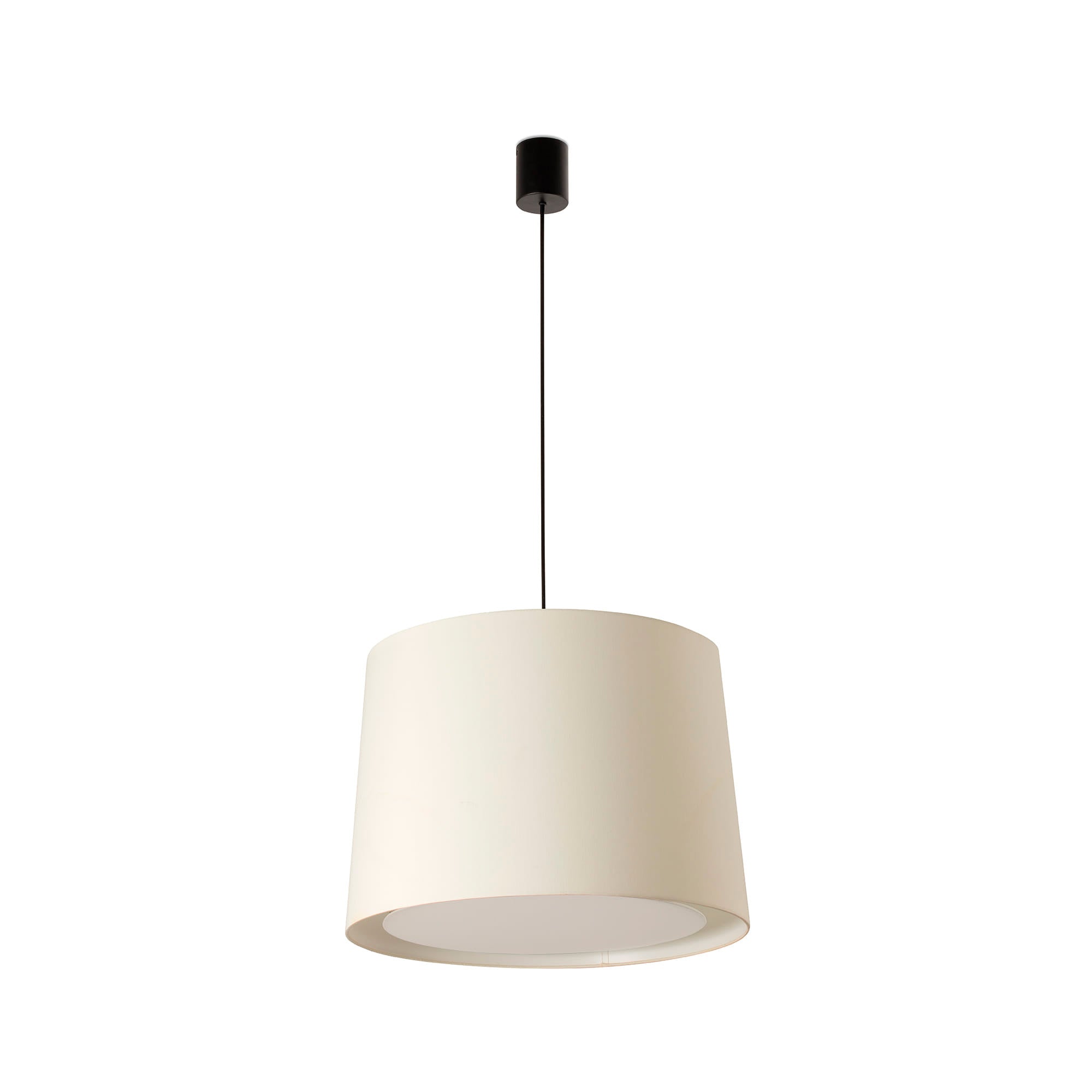 Lámpara colgante CONGA negra y blanca de FARO, modelo 64315-54, diseño moderno en acero y textil para iluminación interior del hogar y hospitality