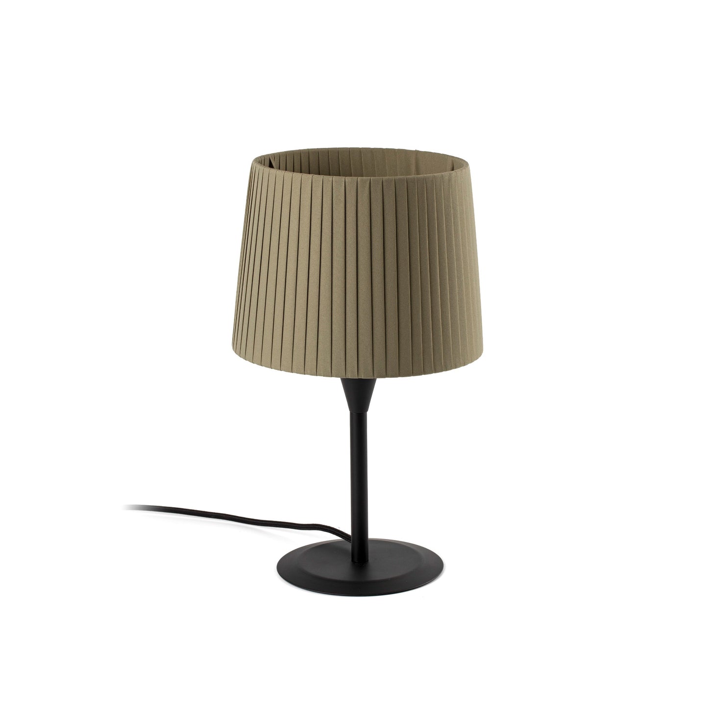 Lámpara de mesa SAMBA S Mini negra mate con encintado verde FARO 64317-37 - Iluminación interior sobremesa para hospitality