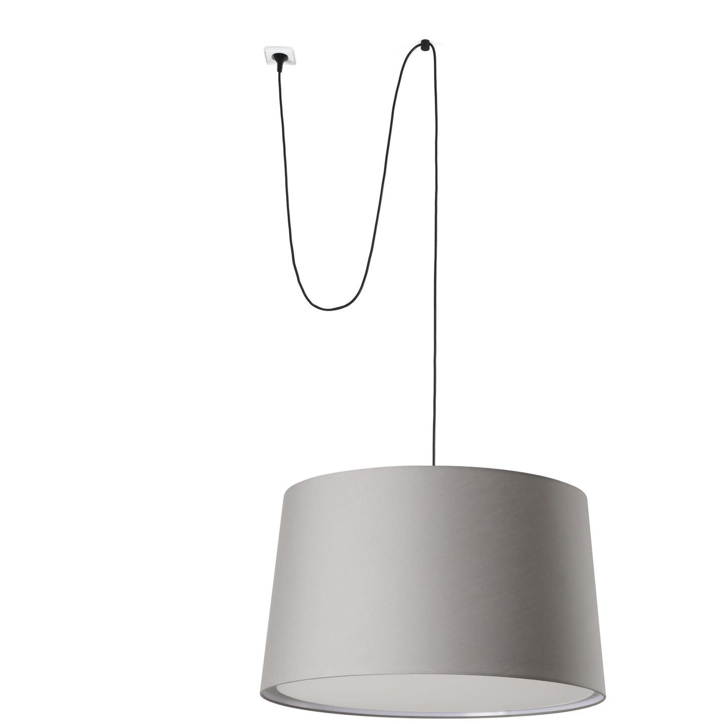 Lámpara colgante Windsor negro gris FARO 64331-132, diseño interior acero textil papiro para restaurantes hoteles iluminación ambiental 2022