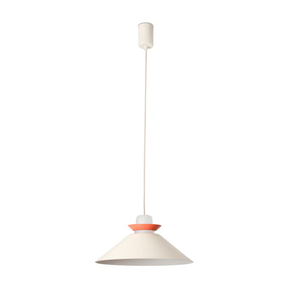 Lámpara colgante NAOS 400 beige FARO 64501, luminaria de suspensión contemporánea industrial en acero y cristal para iluminación interior del hogar