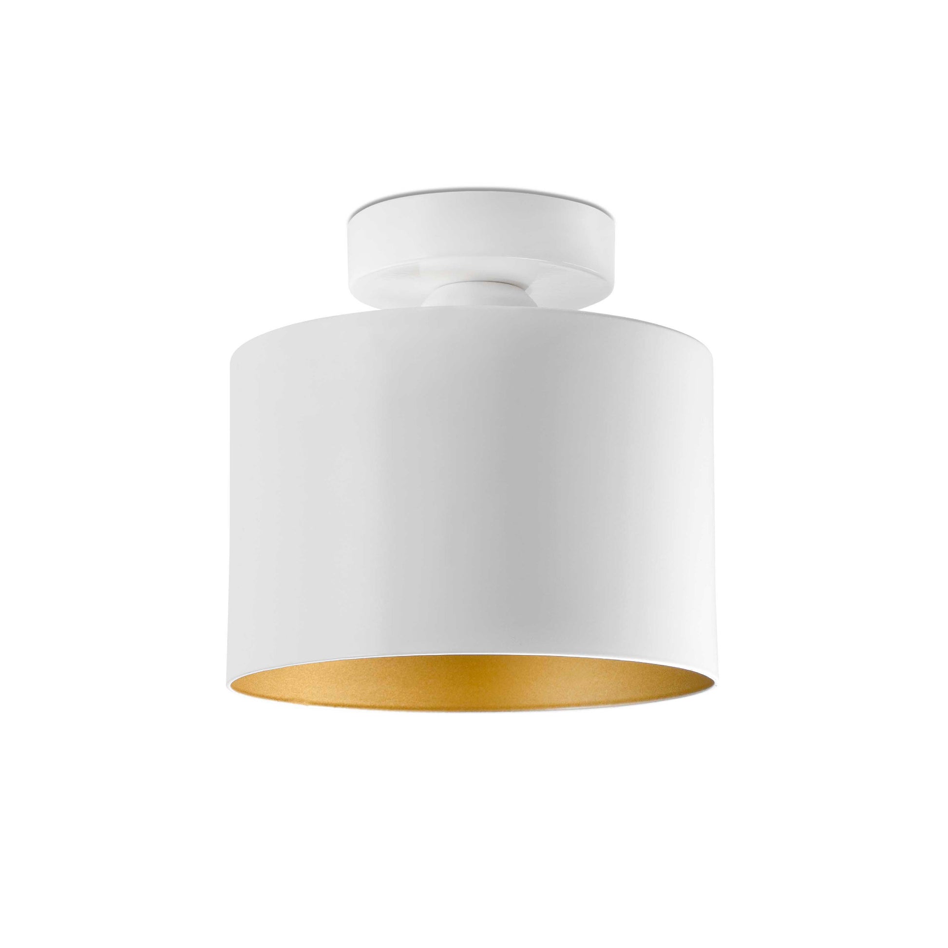 Plafon JANET oro y blanco FARO 65137, luminaria contemporánea de acero para iluminación interior hogar en techo