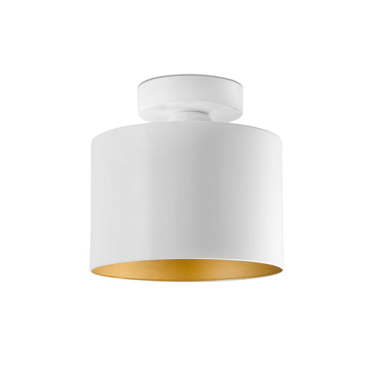 Plafon JANET oro y blanco FARO 65137, luminaria contemporánea de acero para iluminación interior hogar en techo