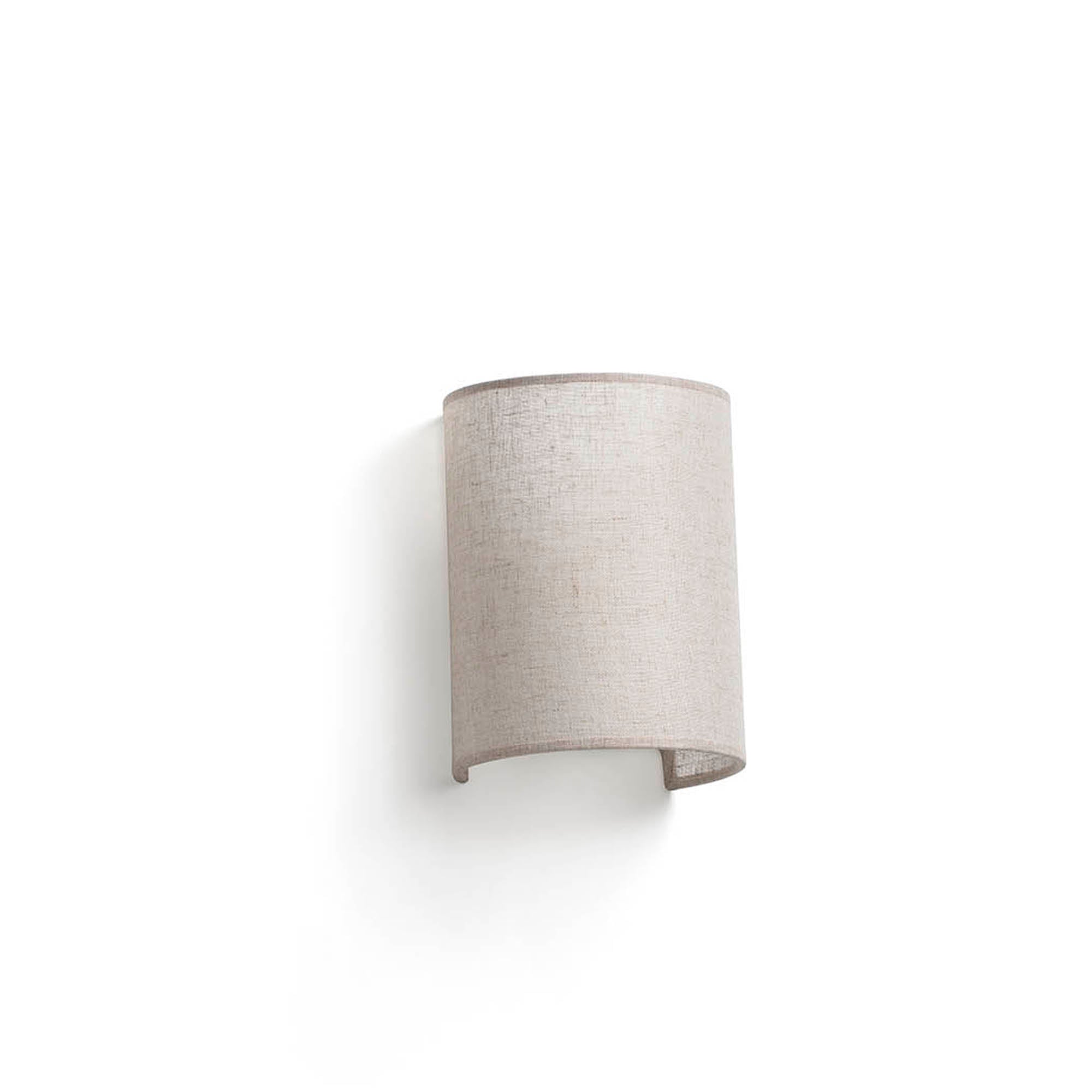 Luminaria aplique OTTON R redonda en lino beige para pared interior, modelo FARO 66400-101, iluminación decorativa hogar